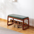SOBIBO Solid Wood Shoe Bench, 2-Tier Wooden Entryway Bench, Modern Shoe Rack by SOBIBO