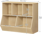 HOOBRO Kids Bookshelf, Bookcase Footboard, Toy Storage Cubby, Children's Toy - Image 3