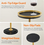 HOOBRO Small Round Side Table, Drink Table, Coffee Martini Table - Image 7