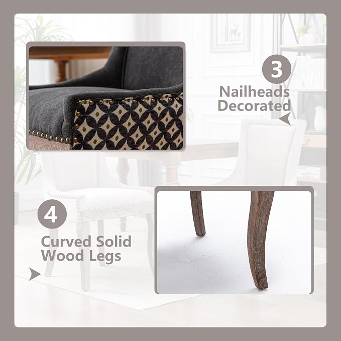 Modern Dining Chairs Set of 6, High Back Dining Chairs Side Chairs - Image 6