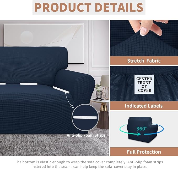 Easy-Going 100% Waterproof Chair Couch Cover, Stretch Jacquard Sofa Cover | - Image 4