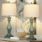 Cinkeda 29" Tall Table Lamp for Living Room Set of 2, Vintage Bedside - Image 3