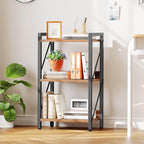 HOOBRO Bookshelf, 3-Tier Industrial Bookcase, Book Shelf Storage Organizer - Image 8