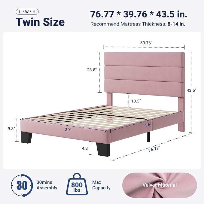 Allewie Twin Size Platform Bed Frame - Image 2