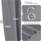MIULEE Blackout Curtains for Bedroom 2 Panels 40 x 54 Inch Long Light Gray | - Image 4