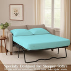 Sleeper Sofa Bed Sheet, 100% Cotton 400 Thread Count, 4 Piece Set, Deep Pocket - Image 3