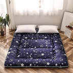 MAXYOYO Navy Star Futon Mattress Japanese Tatami Mat Foldable Futon Portable - Image 5