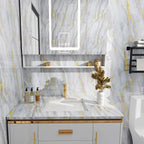 White Gold Marble Contact Paper - Image 5
