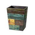 TIMRIS Small Wood Trash Can Wastebasket, Farmhouse Rectangular Garbage Can by TIMRIS
