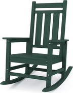 KINGYES Oversized Outdoor Rocking Chair, All-Weather Patio Rocking Chairs by KINGYES