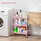 TOOLF 3 Tier Rolling Cart Pink - Image 8