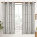 YoungsTex Dark Grey Linen Curtains 48 Inch Length by YoungsTex