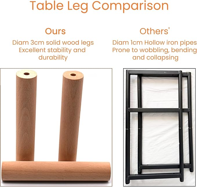 Solid Wood Side Table, 2-Tier Tall End Table - Image 8