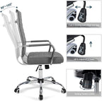Home Office Chair Ribbed, Modern Leather Conference Room Chairs, Ergonomic - Image 6