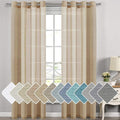 H.VERSAILTEX Linen Curtains Flax Linen Blended Curtain Panels by HVERSAILTEX