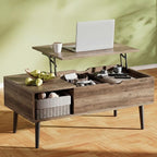OLIXIS Wooden Coffee Table, Lift Top Coffee Table - Image 9