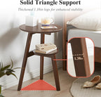 Side Table, 2-Tier Round End Tables Living Room, Mid Century Modern Side Table - Image 6