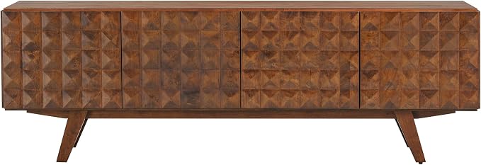 NTC Sapa Mid-Century Modern Solid Wood TV Stand 4-Door Media Console - Image 2