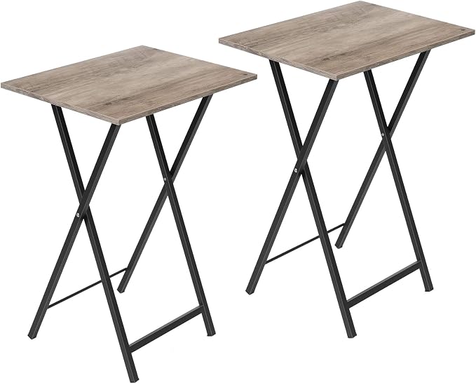 HOOBRO Folding TV Tray Tables, Industrial Snack Tables by HOOBRO