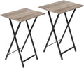 HOOBRO Folding TV Tray Tables, Industrial Snack Tables by HOOBRO