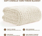 L'AGRATY Chunky Knit Throw Blanket - Image 3