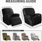 ANARACHON Leather Look Recliner Chair Covers Stay in Place 4-Piece Recliner - Image 3