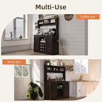 4ever2buy Farmhouse Coffee Bar Cabinet - Image 7
