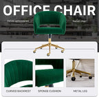 Home Office Chair Swivel Velvet Desk Chair Accent Armchair Upholstered Modern - Image 8