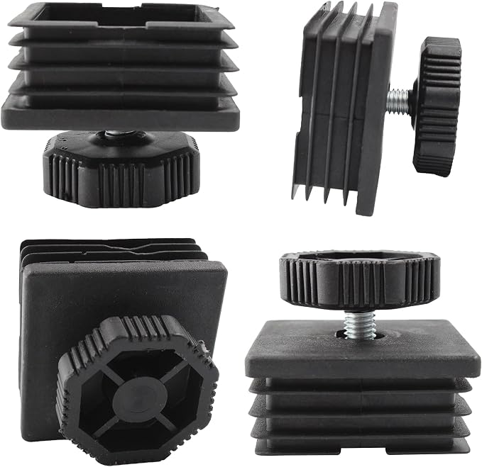 8Pcs Adjustable Leveling Feet 50 x 50mm Square Insert Kit Furniture Glide - Image 5
