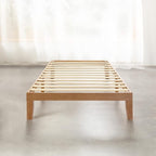 Mellow Naturalista Classic 12-Inch Solid Wood Platform Bed | Wooden Slats - Image 3
