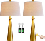 Oneach 25.75" 3-Way Dimmable Touch Control Modern USB Table Lamp Set of 2 - Image 9