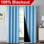 NICETOWN 100% Blackout Curtains 84 inches Long, 52 inches Wide, Pair of Energy - Image 2