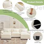 Oprisen 120" Modular Sectional Sofa, Comfy Cloud Couch Sectional Sofa - Image 6
