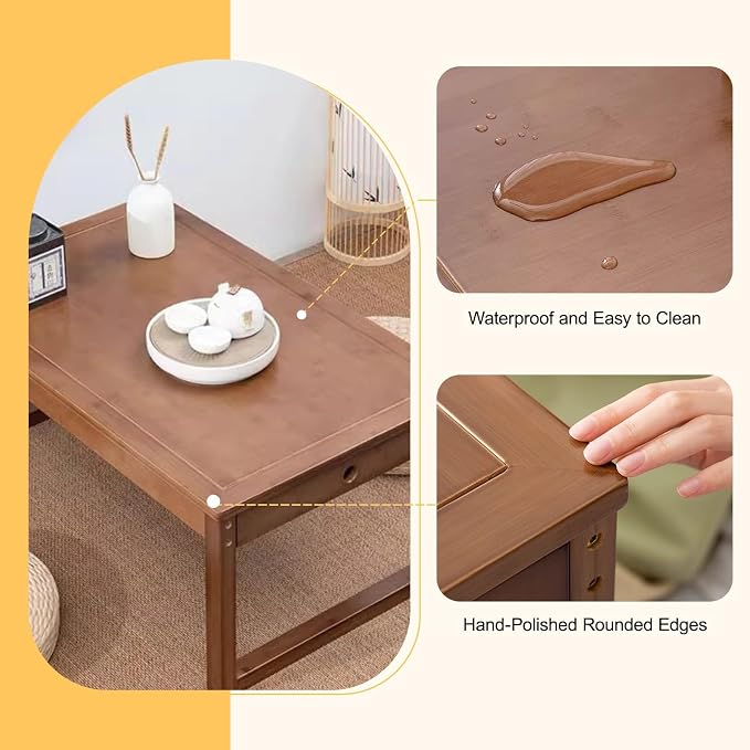 Japanese Bamboo Low Floor Table Altar Table - Image 5