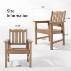 Stoog 3-Piece All-Weather Garden Chairs Set of 2 - Image 3