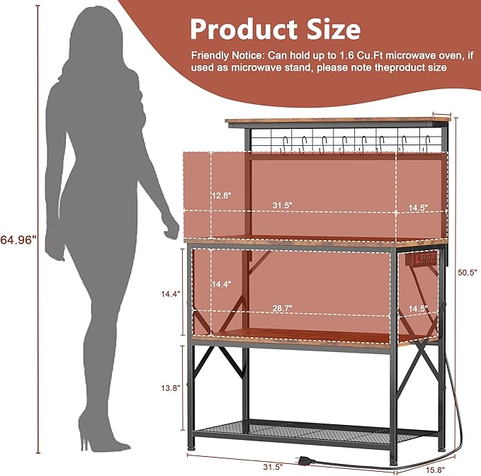 Furologee Kitchen Bakers Rack - Image 3