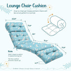 Outdoor Chaise Lounge Chair Cushion 75.1 x 22.8 x 4.7 Inches 100% Waterproof - Image 2