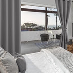 Blackout Curtains for Bedroom 38 x 84 Inch Long Light Grey 2 Panels | Thermal - Image 8