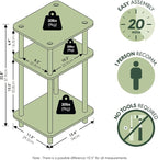 Furinno Turn-N-Tube Side Table, 3-Tier End Table - Image 3