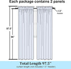 Simplebrand Hunter Green Sheer Curtains 96 Inches Long 2 Panels, Light - Image 7