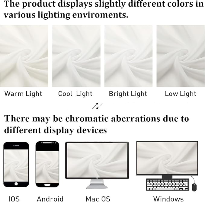 Ivory Sheer Curtains 96 Inches Long 2 Panels Set, Solid Airy Voile Dual Rod - Image 5