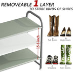 INGIORDAR Shoe Rack 3 Tier Long Storage Organizer Wide Metal Shoe Shelf - Image 5