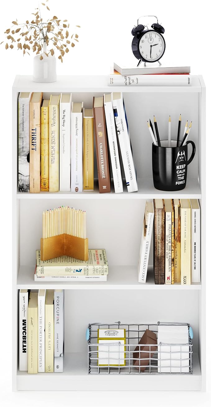 Furinno Jaya Book Shelf, 3-Tier Bookshelf, Standing Bookcase - Image 6