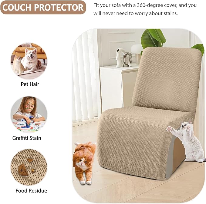 ALIECOM 100% Waterproof Recliner Sectional Couch Covers L Shape Stretch Corner - Image 6