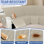 Arfntevss Recliner Sectional Couch Covers 1OO% Waterproof L Shape Sofa Cover - Image 5