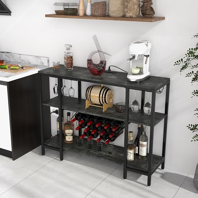 Giantex Wine Rack Freestanding Floor, Bar Cabinet - Image 8