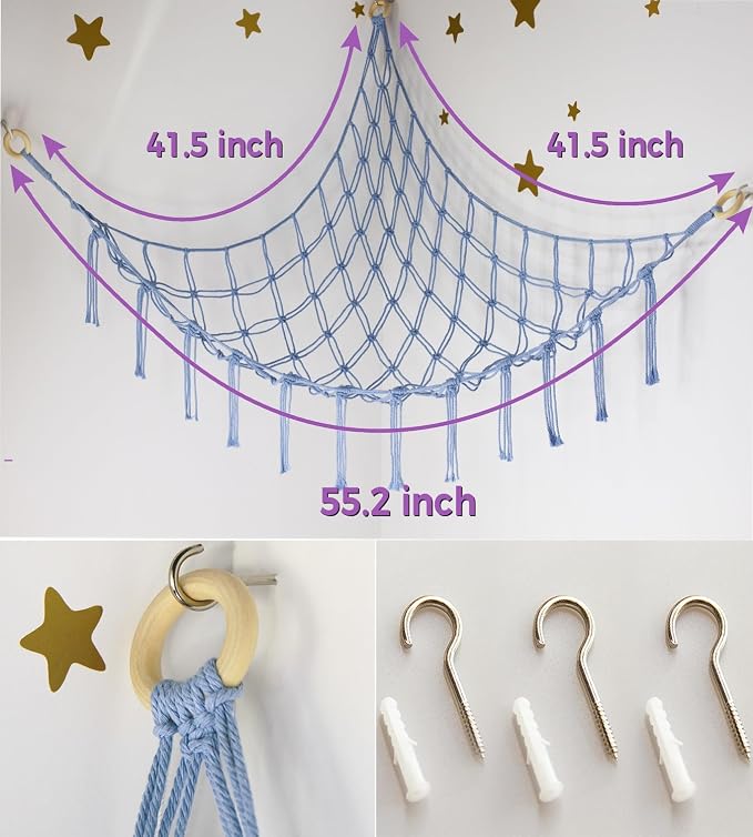 mirolam Stuffed Animal Storage Hammock Large Toy Hammock Net - Image 5