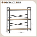 Book Shelf, 3 Tier Bookshelf 31.49" Width, Book Shelf Storage and Organization - Image 3