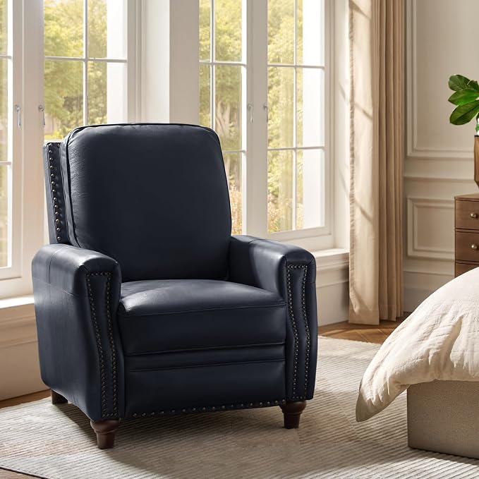 HULALA HOME Genuine Leather Manual Recliner Chair - Image 9