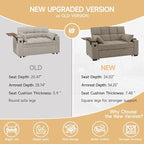 Auvsoce 65" Sleeper Sofa Bed Loveseat, Convertible Couch - Image 6